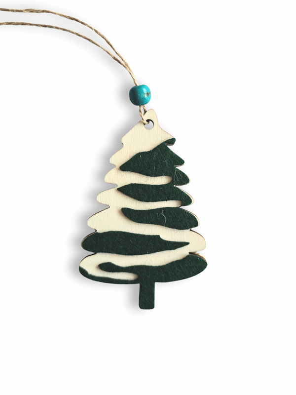 Коледна играчка Елхичка с филц